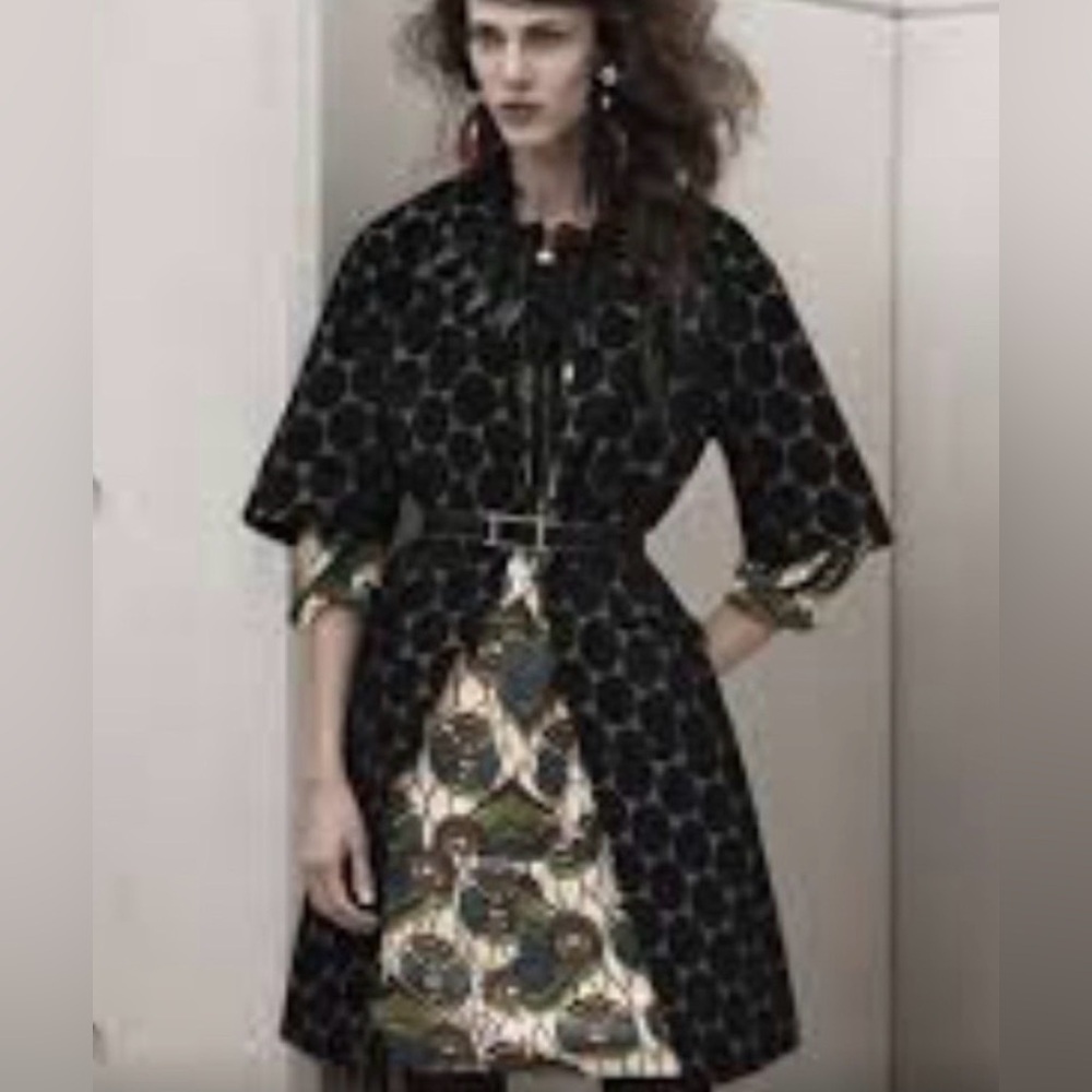 MARNI AT H&M Sz L (estimated) Polka Dot Patterned Openfront Overcoat